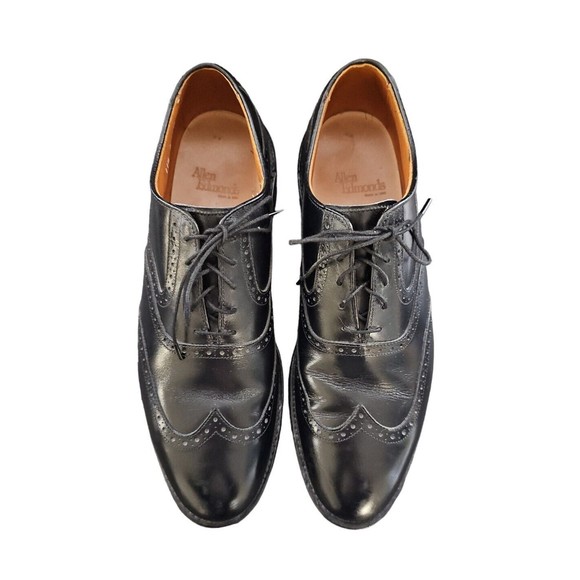 Allen Edmonds Players Dress Shoes Black Leather Wingtip Oxford Size 11.5 C main image 2